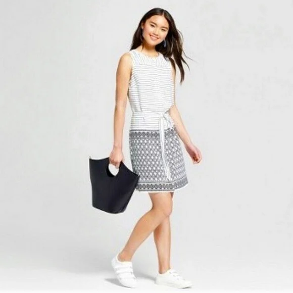 a new day | Dresses | A New Day White Black Shift Dress | Poshmark